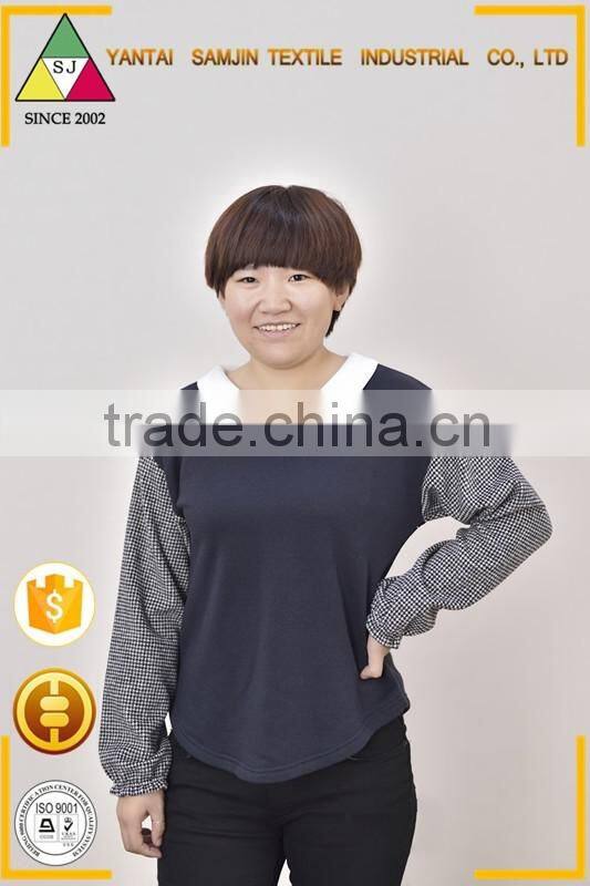 The new 2016 design promotion girls fashion sets new design long sleeve shirts