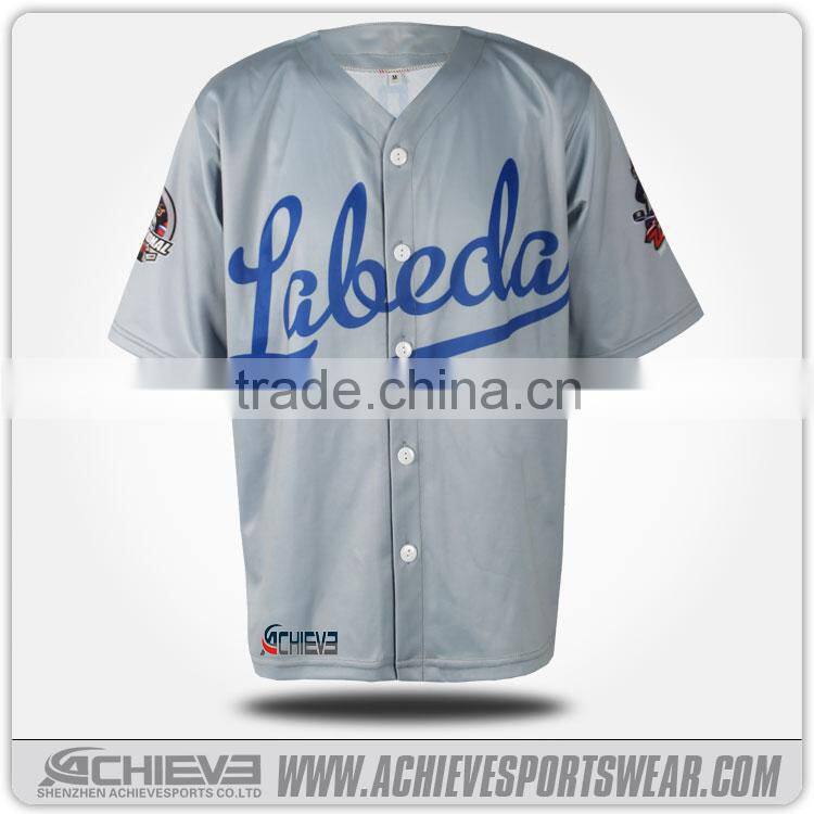 polyester fabric quicky dry high quality baseball shirt