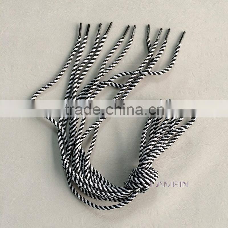 Striped shoe lace string rope belt decorative woven tape