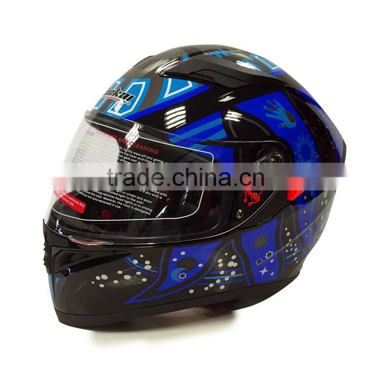 full face motorcycle helmet ABS matericl safty helmet with double visors