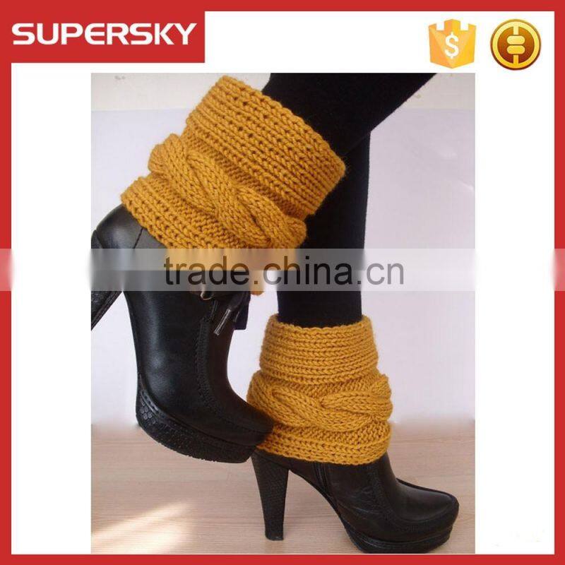 V-906 Hand knitted Women Boot cuffs Leg warmers Boot toppers Women Open Knit Boot Cuff