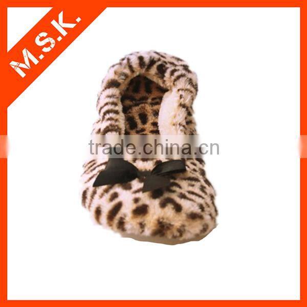 With bowknot soft furry wide ballroom dancing line dance shoes