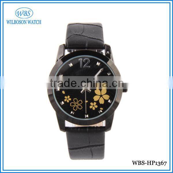 Chain black leather strap watches and watch accessories