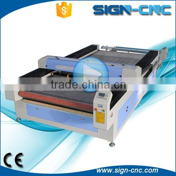 Larger format automatic feed home fabric CNC laser cutting engraving machine