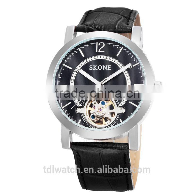 Automatic Mechanical Genuine Leather Luxury Men Hand Watch