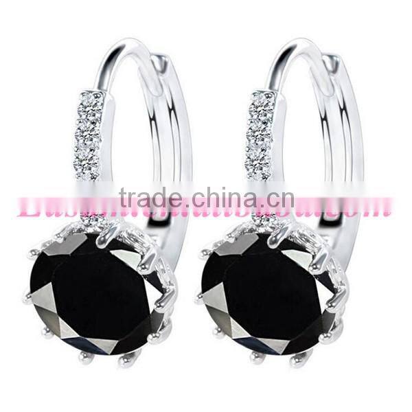 Fashion Blue Danube earring AAA zircon ear clip earring