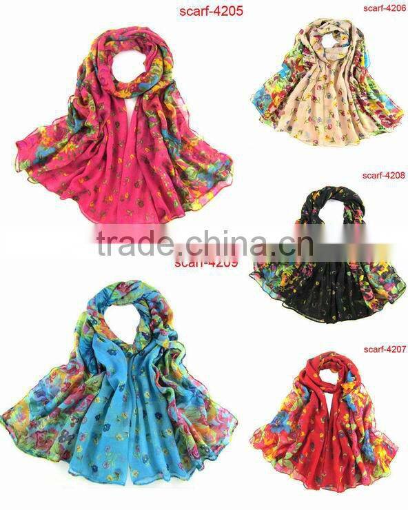 new flower style mexican scarf