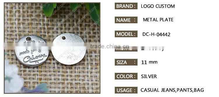 Widely Used Metal Name Plates for Garment