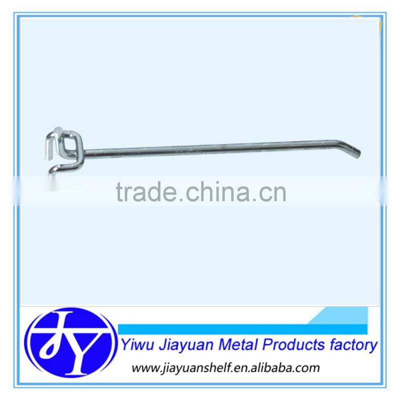 Metal single line hooks for pegboard panel