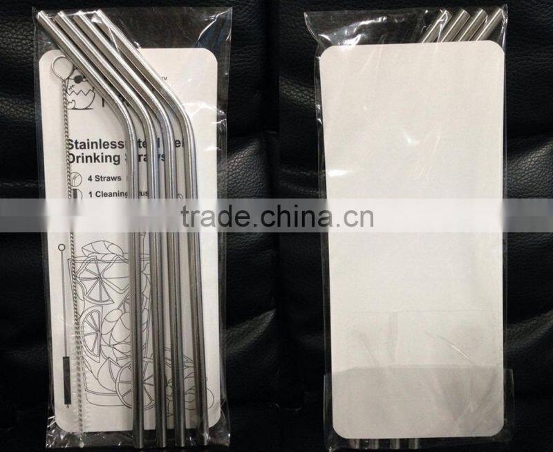 Eco-friendly 304 stainless steel straw reusable drinking straw