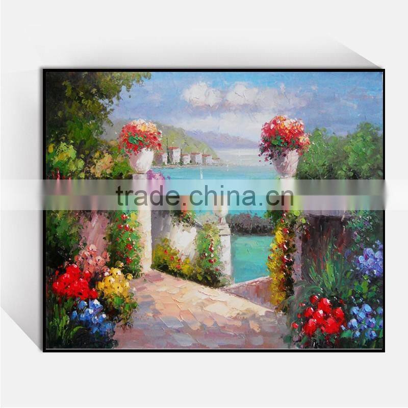 Shu1914 Hand painted mediterranean landscape oil painting