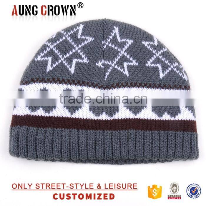 Adult Slouch Cool Knitted Beanie Hat Custom