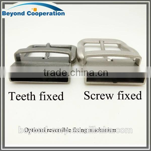 39mm matt nickel burnished screw fixed rotating belt buckle for man