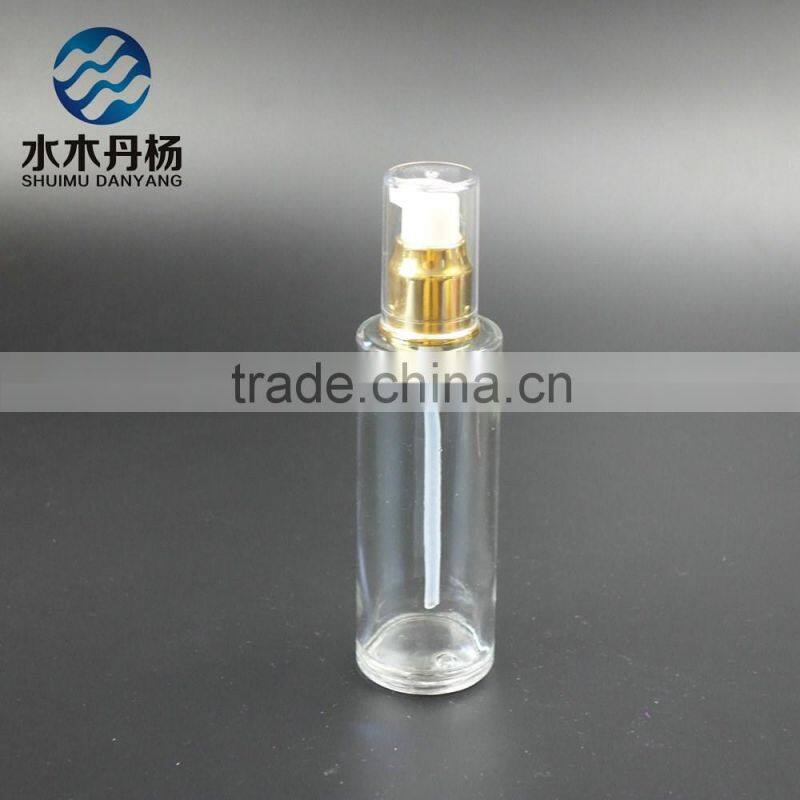 factory supply 50ml luxury cosmetic airless lotion pump glass bottle