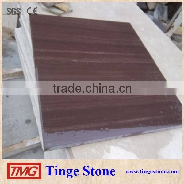Popular Purple Wood Grain Sandstone Tile For Stone Project