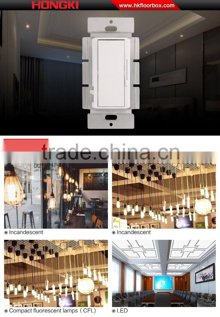 120v 60HZ single pole/three way decorator CFL/ led dimmer LED light switch with night light