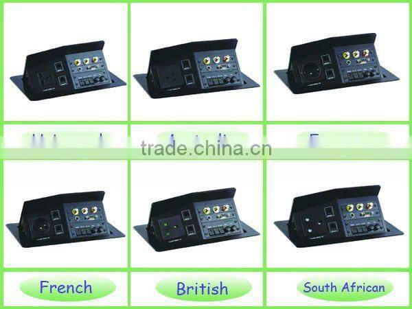 Multifunctional hidden conference cable table power socket