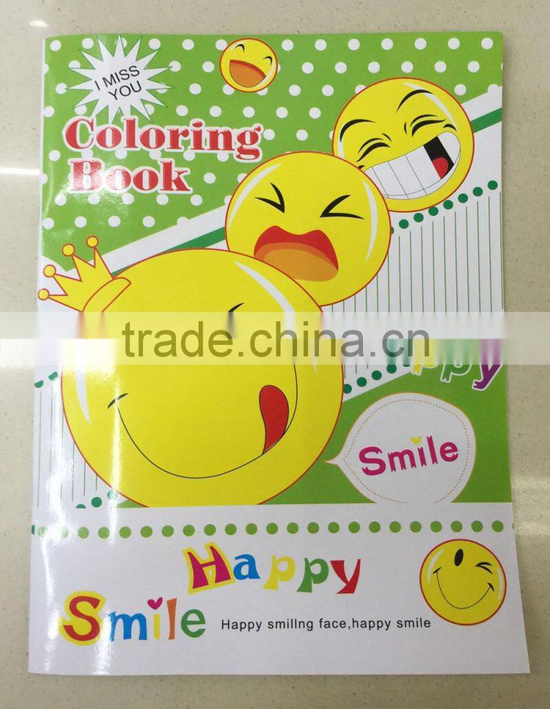 2016 new-model eco-friendly high quality child cartoon color filling book