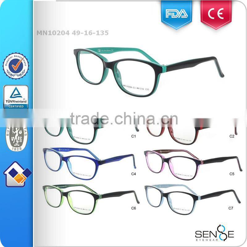 2015 Latest Fashion eyewear TR90 Plastic acetate Frame Optical