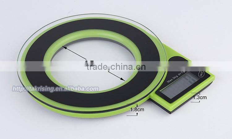 TKP416(Green) 2015 New Design Glass Kitchen Scale