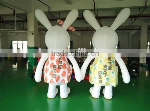 Inflatable rabbit costume / customized inflatable animal moving costume for sale