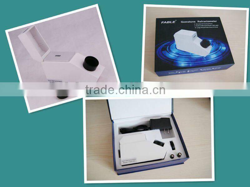 Fable safer and ecnomical gem refractometer with birefringence