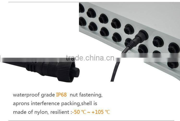 Black Nylon 9 Pin Aviation Electrical Connectors To RJ45 Converter For POE