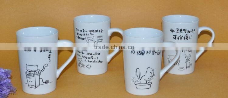 funny porcelain animal shaped coffee mug with spoon