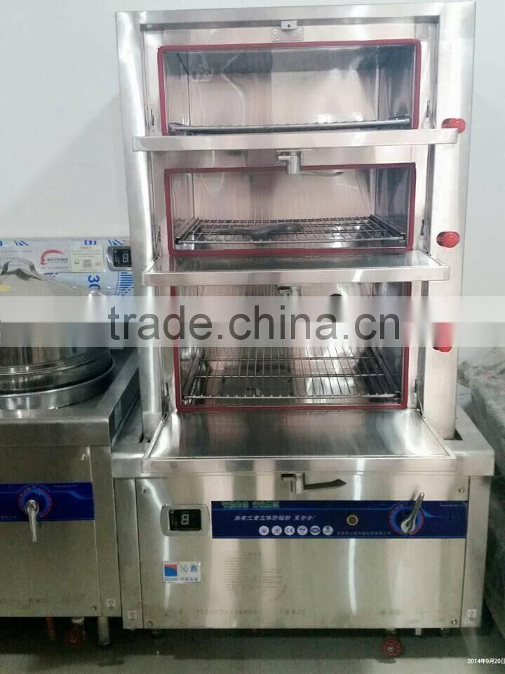 Professional large stainless steel 380V energy-saving cheap food steamer/industrial electric food steamer