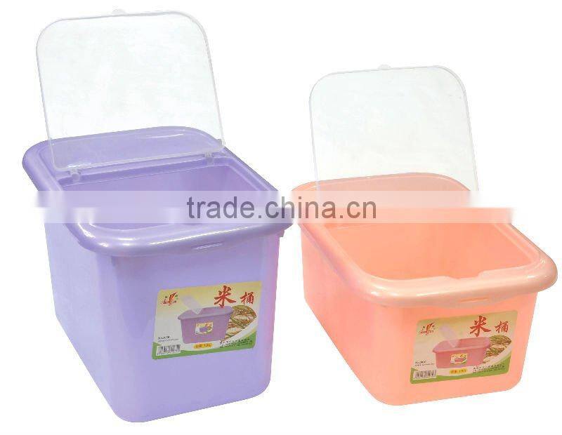 plastic rice storage container/box with lid