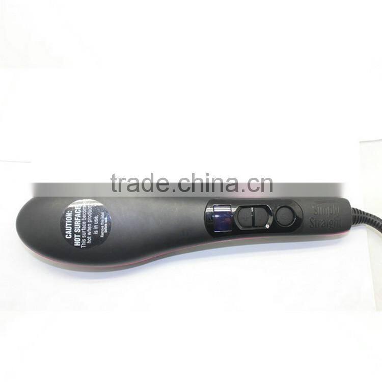 2016 New products on china market Digital Heating Detangling hair straightening brush as seen on tv