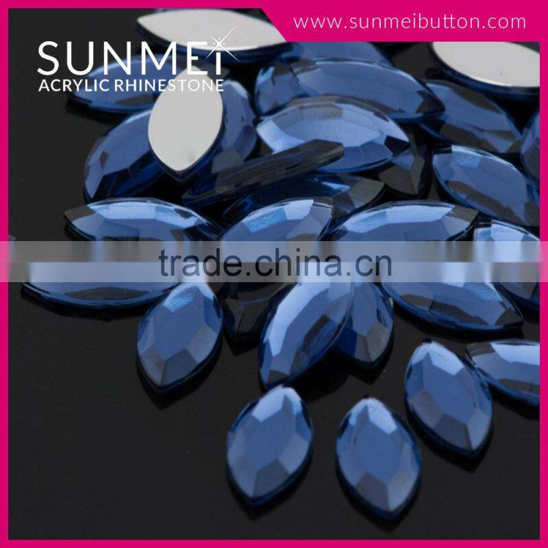 In Stock Product Sky Blue Color Decorative Acrylic Plastic Stone for Bracelet