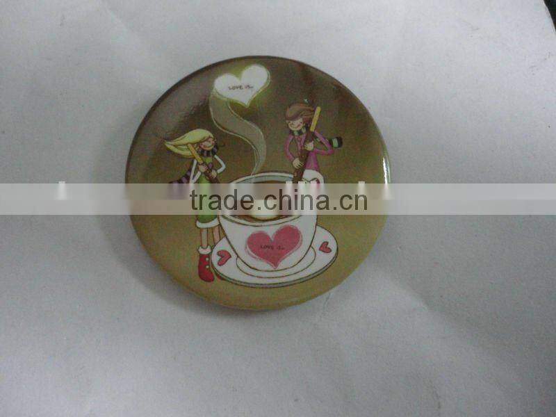 fancy screen printing tin plate badge