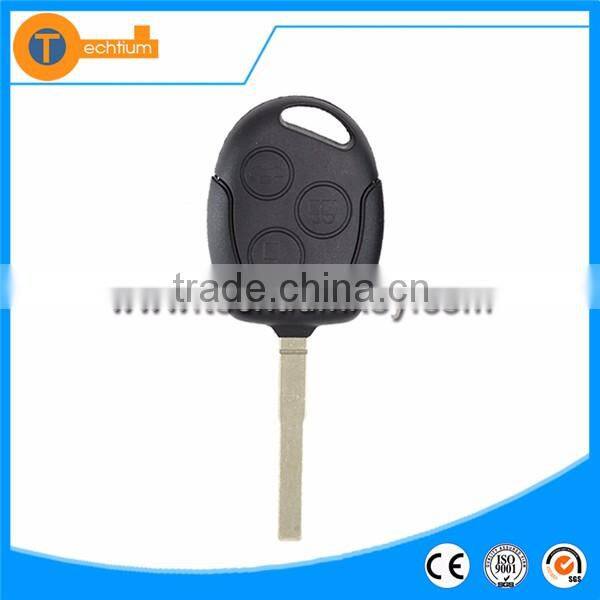 plastic with 433 mhz 4d63 chip with logo uncut blade remote folding car key for ford focus