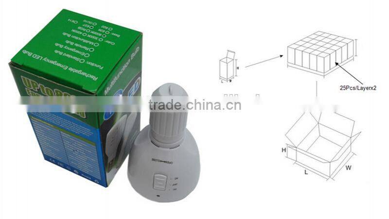 wholesale E27 emergency led light bulbs 4W 6W rechargeable led bulb