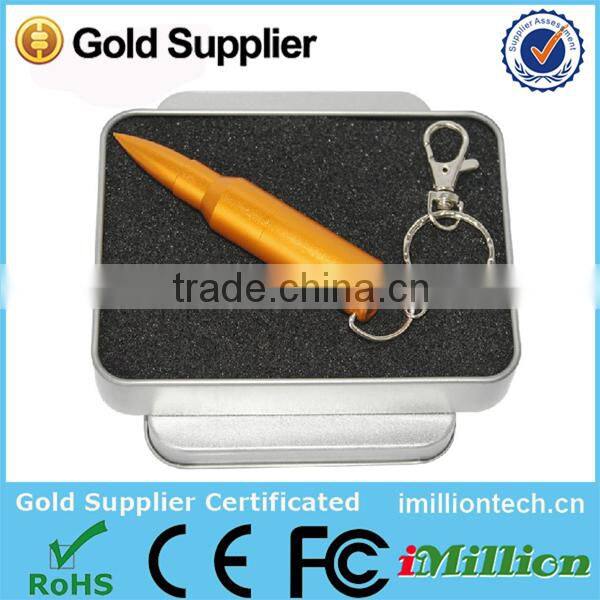 Metal bullet usb 3.0 flash drive 16GB,logo usb 3.0 pendrive,Gold usb 3.0 disk