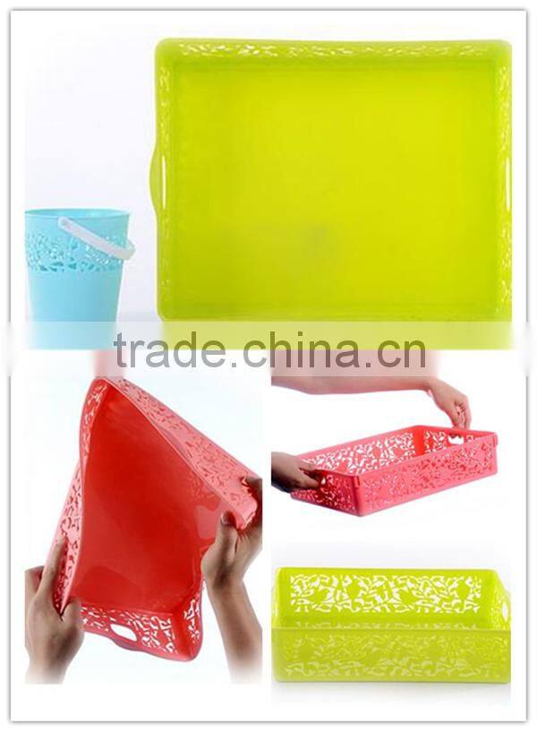 Colorful Plastic Hollowed-out Storage Basket