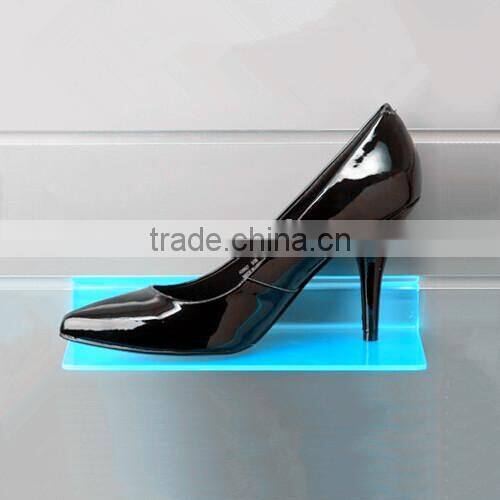 Factory direct price PMMA fluorescent acrylic shoe display for market