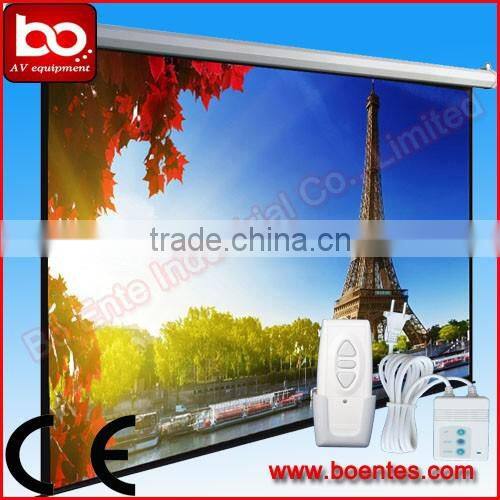 Matte White Wall Mounted Motorized Projection Screen/Ceiling Electrical Projector Screen