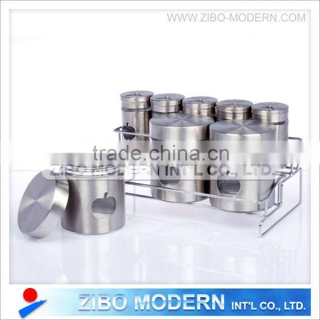 Stainless steel Salt pepper Set/glass canister