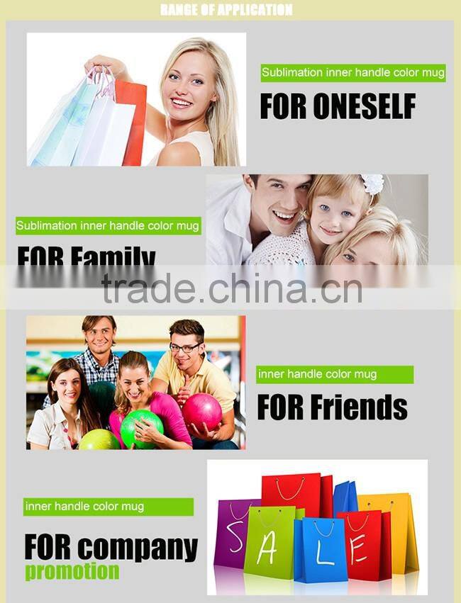 Wholesale white blank outside and color inside ceramic sublimation mug