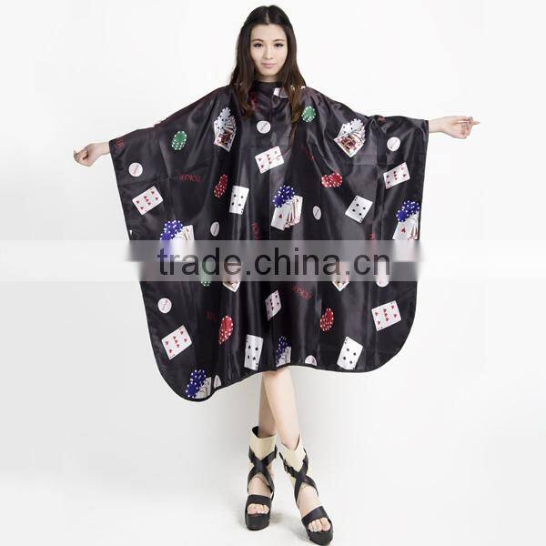 cheapest professional highest quality polyester,waterproof & oil, metal snap neck Closure hairdressing cape