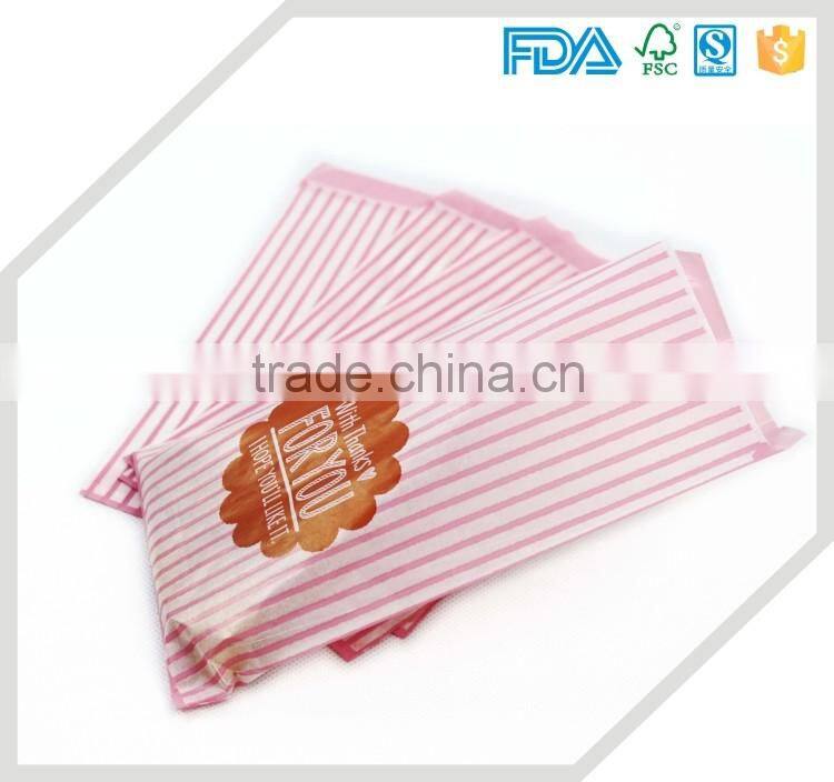 hot selling Food grade bread paper bag printed logo chevron paper bag