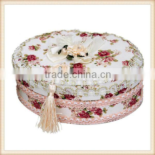 Large oval shape handmade cardboard jewelry box