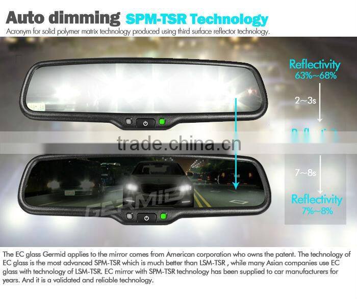 latest 4.3" multi-function car rearview mirror/car anti-glare interior mirror/auto dimming rearview mirror