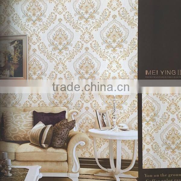 deep embossed home decor vinly wallpaper with beautiful European flowers