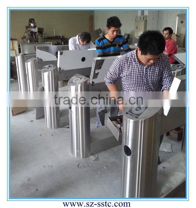 Access control exit button full height turnstile gate