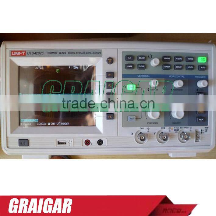 Digital Storage Oscilloscopes UTD4202C 200MHz 2GS/s 24 Mpts Memory Depth USB Device, USB Host, Pass/Fail, LA Interface,