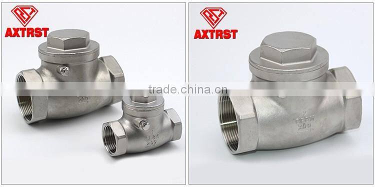 200wog stainless steel thread CF8M swing check valve