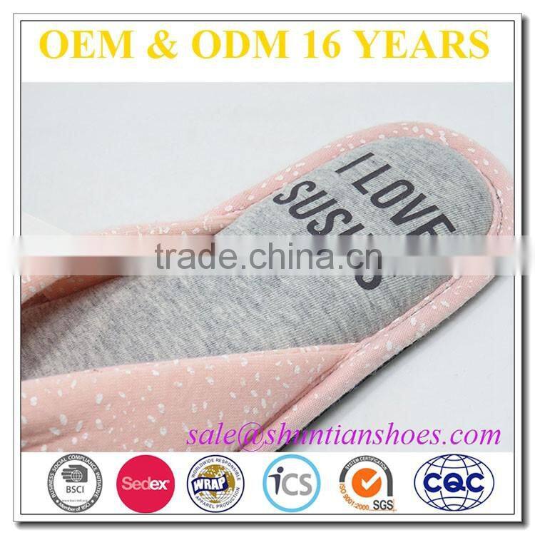2016 lovely pink heart cheap women flip flops in China